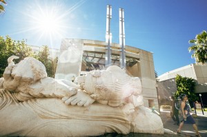 Statues outside the Sacramento Convention Center.