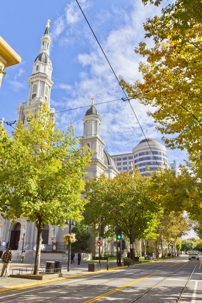 Downtown Sacramento on a sunny day.