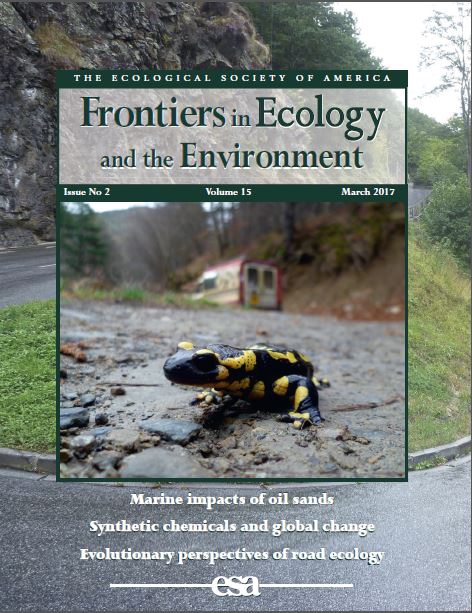 March cover of Frontiers in Ecology and the Evironment