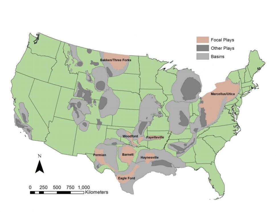 Fracking hotspots