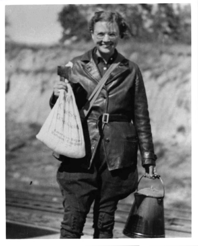 Dr. Mary Talbot poses for a photograph. Black and White