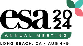 Thumbnail logo for the ESA 2024 Annual Meeting. Colors include bright red, bright yellow, safety yellow, black and white.