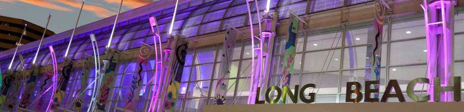 Overhead entrance to the Long Beach Convention Center.