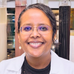 Portrait image of Asmeret Asefaw Berhe.