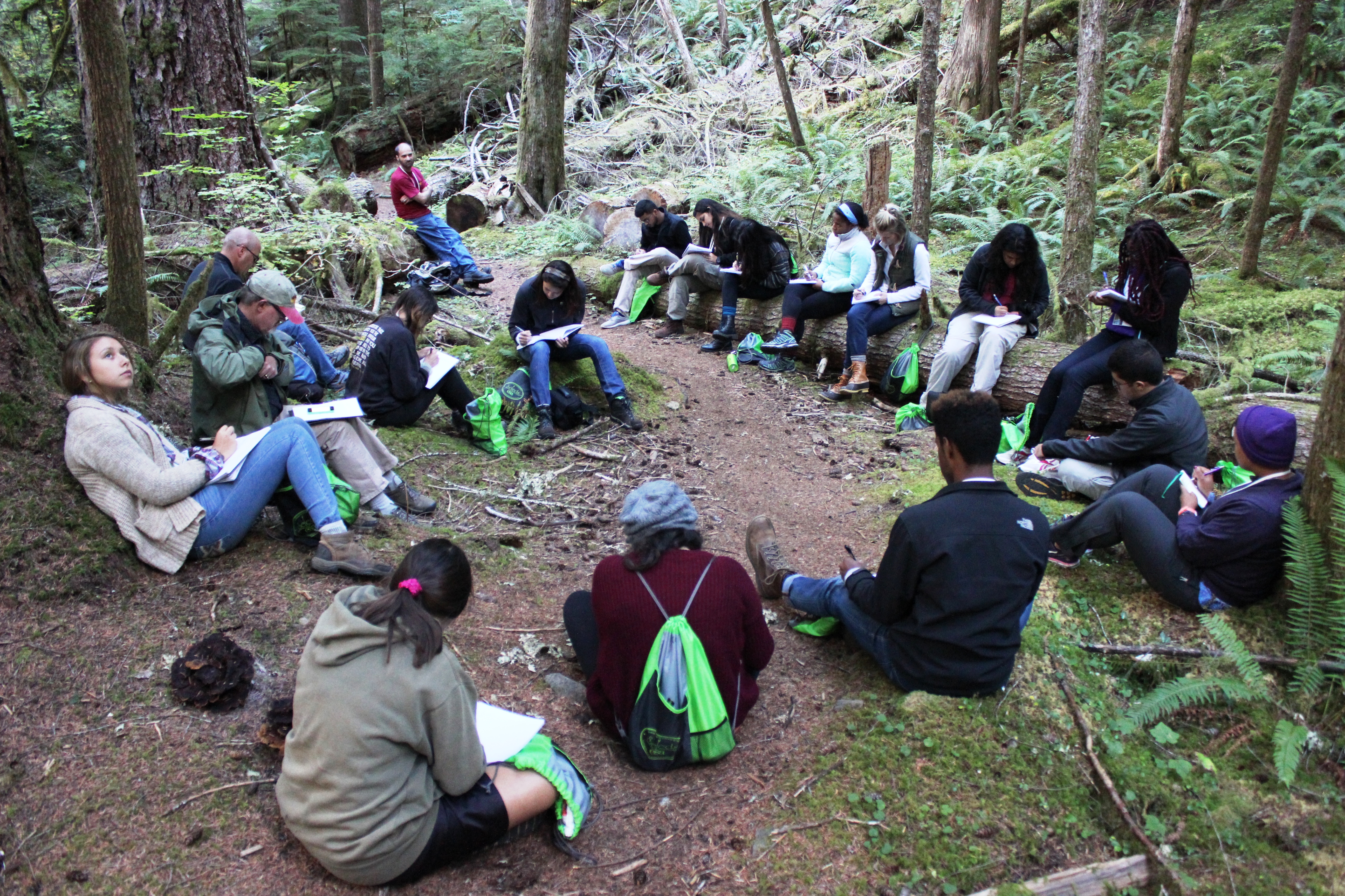 SEEDS HJ andrews field trip forest break time.